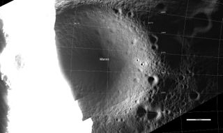 The Marvin Crater imaged used reflected light compared to surrounding areas awash with direct sunlight.