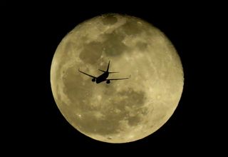 Airplane Transiting the Moon