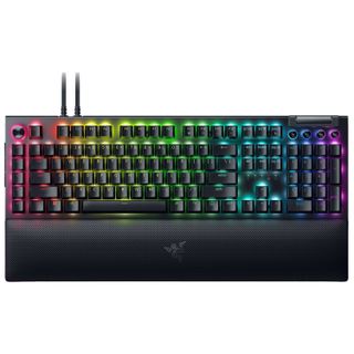 Render of the Razer BlackWidow V4 Pro gaming keyboard.