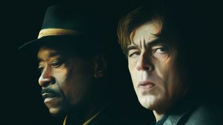 A rendering of Don Cheadle and Benicio Del Toro in No Sudden Move