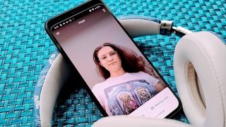 Google Meet video chat on a Pixel 3