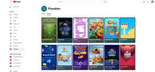 Screenshot of YouTube Playables