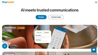 RingCentral website screenshot.
