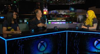 Phil Spencer and Sarah Bond at Gamescom 2024