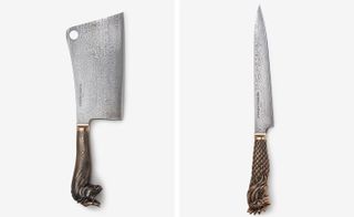 Left, 'Bull' knife. Right, 'Cock' knife