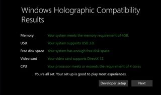 Holographic VR minimum specs