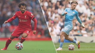 Mohamed Salah of Liverpool and Jack Grealish of Manchester City 