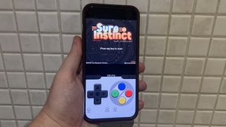 Sure Instinct running on SNES through Delta emulator for iPhone