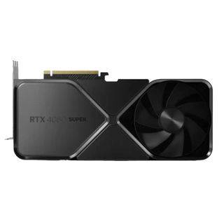 An Nvidia RTX 4080 Super against a white background