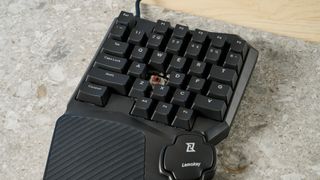 Photograph of the Lemokey X0 gaming keypad