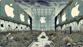 Apple walled garden illustration