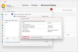 Windows 11 find color profile