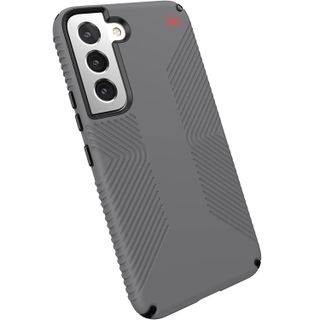 Speck Presidio2 Grip Samsung Galaxy S22 Case in Graphite Grey/Black/Bold Red