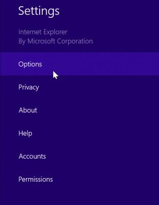 IE 11 Options