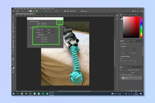 A screenshot showing how to add a border in Adobe Photoshop