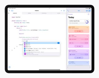 Apple Ipadpro Ipados15 Swiftui Code Completion