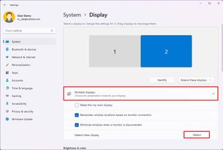 Windows 11 detect monitors