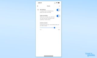 Nest Cam (indoor, wired) app audio settings