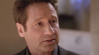 Close-Up of Fox Mulder&#039;s face during conversation with Scully on The X-Files final season