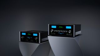 McIntosh C55 and McIntosh C2800 side by side on plinths