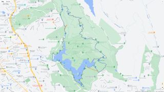 A map showing how the Garmin Forerunner 965 and Apple Watch Ultra 2's post-run GPX maps compare for GPS accuracy