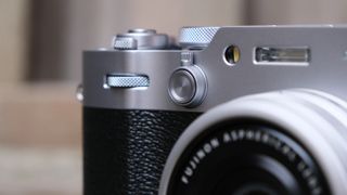 Close up of the Fujifilm X100VI lever switch