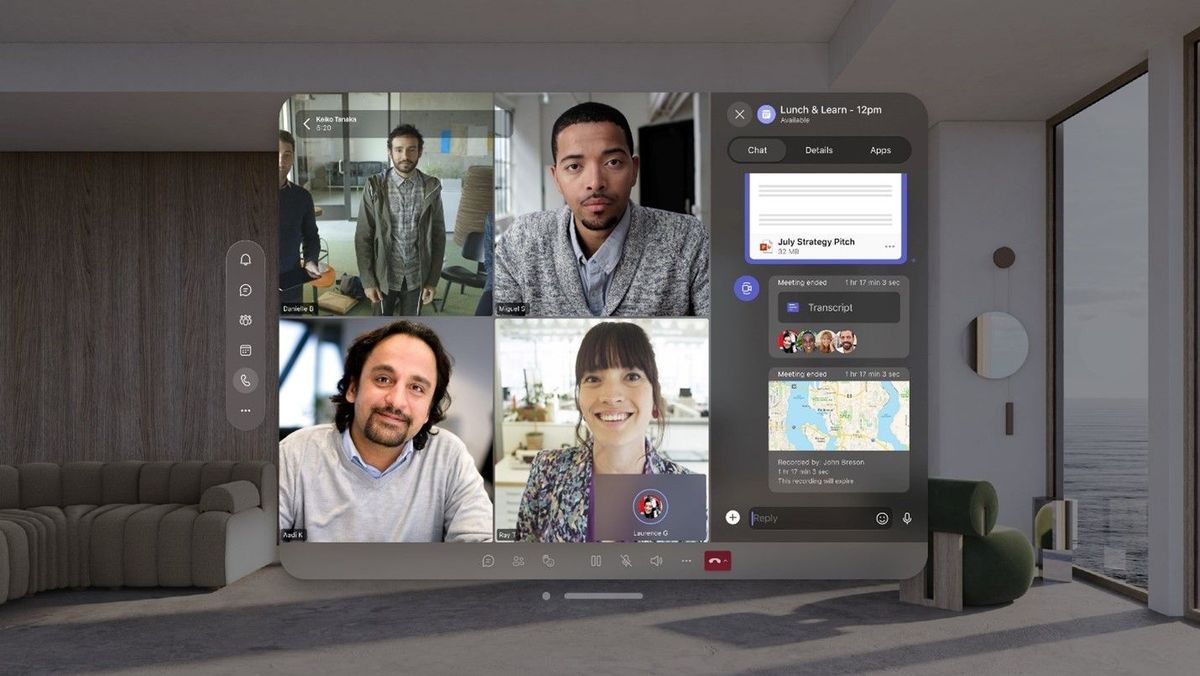 Microsoft Teams Apple Vision Pro app