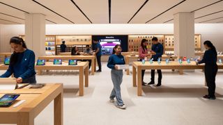 A picture of the Apple store in New Delhi