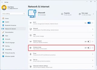 Disable Airplane Mode Settings App