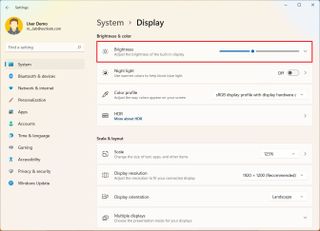 Change Brightness to save battery