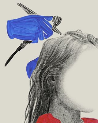 Illustrations of 15 step Korean scalp treatment by Lucie Birant