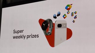 The Google Play Store super weekly prizes announcement at the July 2024 Google Play event