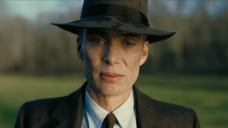 A close-up of Cillian Murphy as J. Robert Oppenheimer in Christopher Nolan&#039;s Oppenheimer, one of the best Christopher Nolan movies