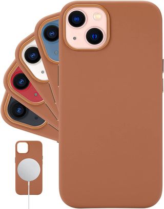 Lonli Classic Apple Iphone 13 Genuine Nappa Leather Case