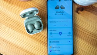 Samsung Galaxy Buds 2 with Samsung app