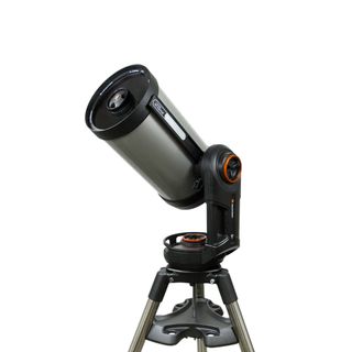 Celestron NexStar Evolution 9.25 telescope on a white background