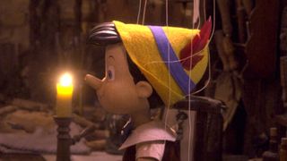 Et bilde av Pinocchio fra Disneys nyeste Pinocchio-film fra 2022.