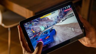 Amazon Fire HD 10 Plus tablet used for gaming