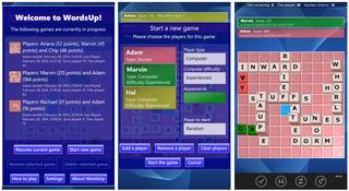 WordsUp Windows Phone Screens