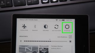 How to check if your kindle will lose internet access: tap all settings