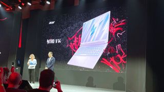 Acer Nitro V 14 laptop in white