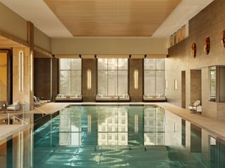 A serene swimming pool at Janu Tokyo