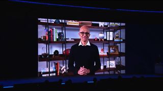 Image of Satya Nadella speaking at IFS Connect 2024