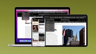 Safari in macos Montrey iOS 15