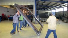 The first ever prototype frame for the QuaDror being made in the MetaLab in Texas