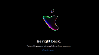 A screenshot of the Apple Store, down before WWDC 2023