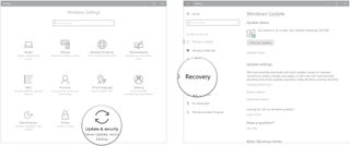 Click Update & security. Click Recovery.