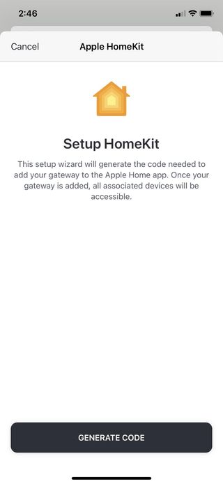 Abode Iota Homekit Setup Screen