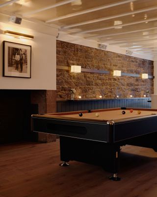 A pool table