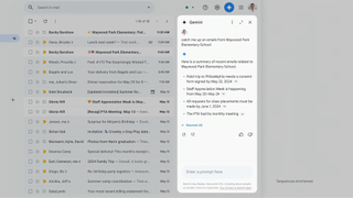 Gemini summarizing emails